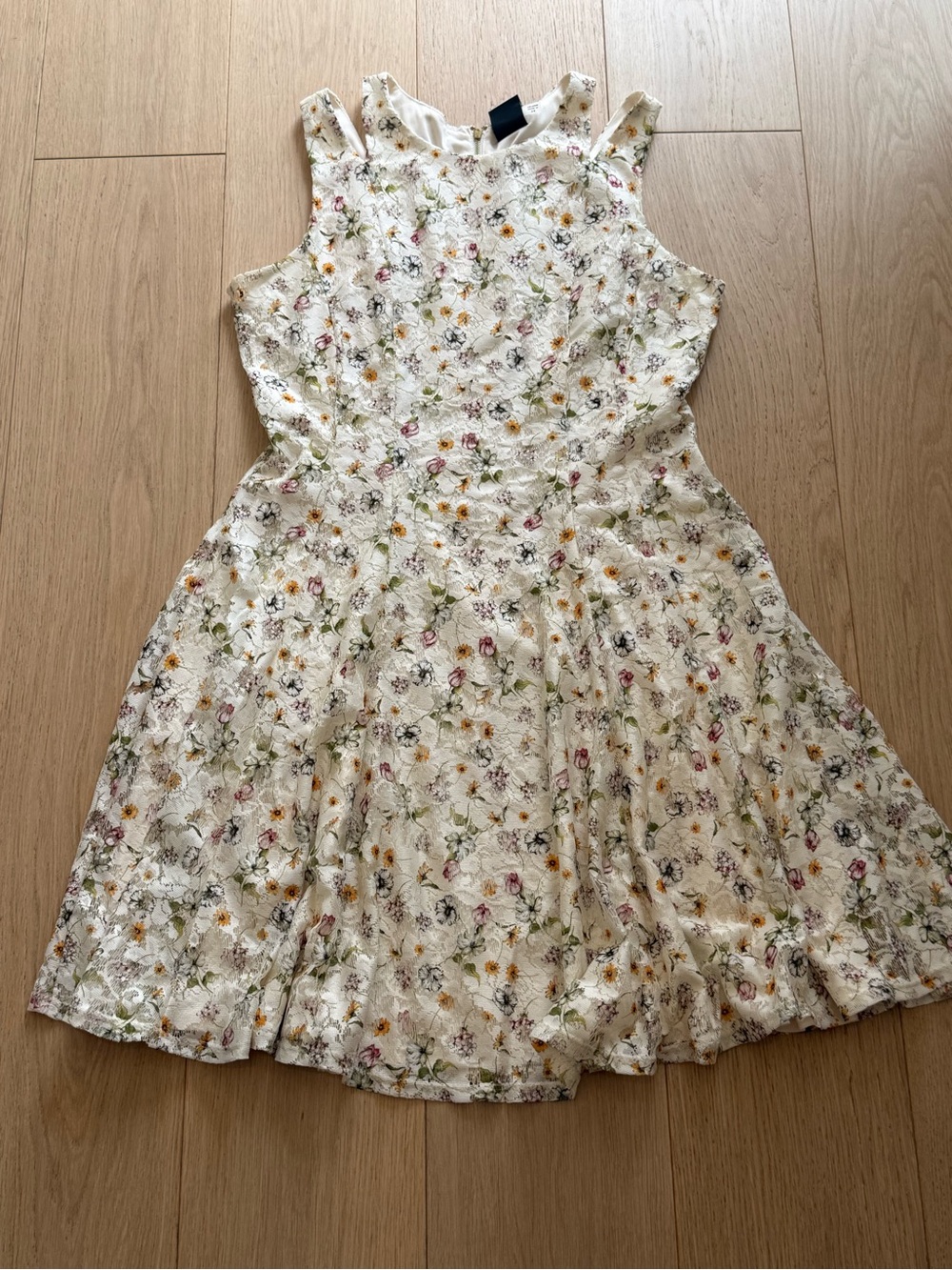 BNWOT Floral Lace Fit & Flare Romantic Garden Party Cottagecore Wedding Guest - Picture 2 of 8